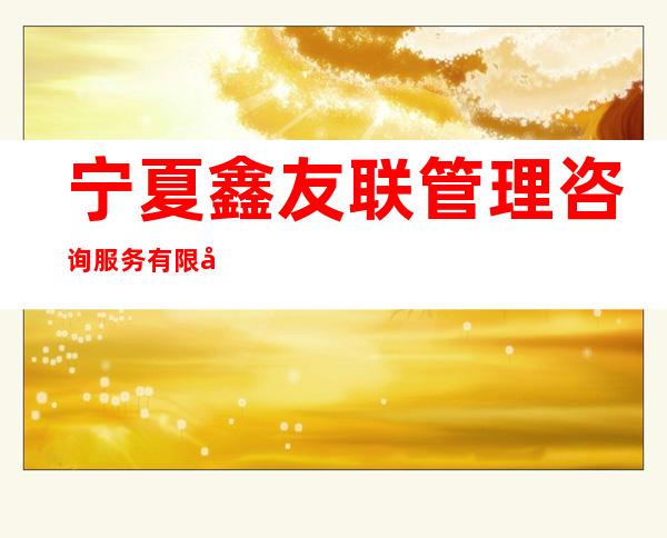 宁夏鑫友联管理咨询服务有限公司